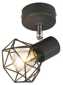 Art Deco spotlámpa fekete forgatható és dönthető - Mosh