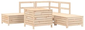 vidaXL 6 részes tömör fenyőfa kerti kanapészett