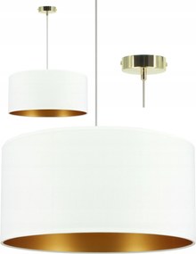 Modern Fehér Függőlámpa Arany Középponttal, Búra Nappaliba, Hálószobába