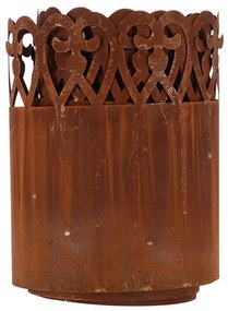 Rusztikus stílusú fém ágyásszegély, gyepszegély, 480 x 20 cm