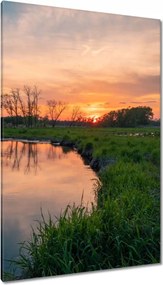 Vászonkép 80x120 Folyó rét