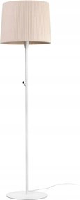 Faro Samba állólámpa, fehér/bézs, acél, textil, E27, 153 cm