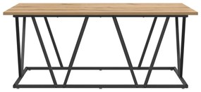 Kávézóasztal Mesteri Tölgy 100x50x40 cm Műgyanta és Fém