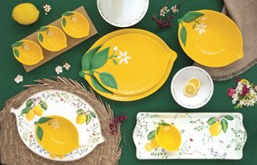 Porcelántál 23cm, Fleurs et Citrons