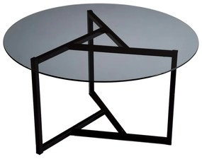 Fekete kerek dohányzóasztal ø 75 cm Trio – Neostill