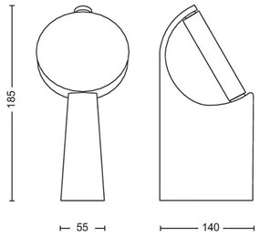 Philips - LED Kültéri lámpa MIMOSA LED/7W/230V 2700K IP44