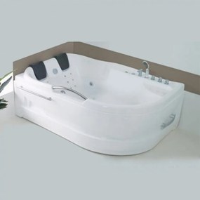 Dublo E-Drive aszimmetrikus hidromasszázs kád,180x130 cm-es méretben csapteleppel