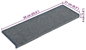 30 db lila és kék lépcsőszőnyeg 65 x 21 x 4 cm