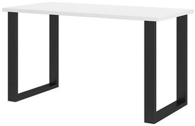 Asztal Tucson 136Fehér, Fekete, 75x67x138cm, Laminált forgácslap, Fém