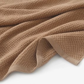 Goldea pamut frottír törölköző / fürdőlepedő micro pure - fahéjszínű 30 x 50 cm