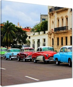 Vászonkép 50x50 Kubai autók