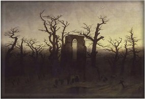 Mágnes Apátság a tölgyerdőben Caspar David Friedrich