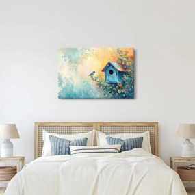 Kép - Madárház, akvarell (90x60 cm)
