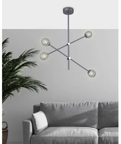 Csillár rúdon PAKSOS 4xG9/5W/230V szürke