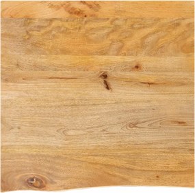 vidaXL tömör mangófa természetes élű asztallap 80 x 80 x 3,8 cm