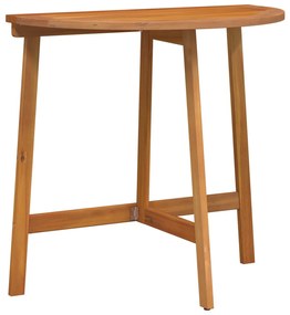 Összecsukható kertasztal félkör 78x46x75 cm tömör akácfából