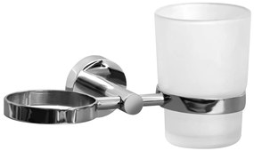 BISK Erga FOR YOU, dupla csésze fogkefékhez, króm, ERG-01175