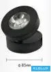 UNIVERSO Falon kívüli spotlámpa 7w 600lm 6500k 20° IP20 Fekete D85x100mm