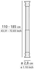 Fehér zuhanyfüggöny rúd 110 - 185 cm – Wenko