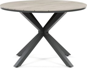 Kerti asztal 110x110 cm, alumínium, polywood, szürke, AZT-S1430 GREY