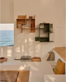 Zöld moduláris polcrendszer 80x80x25 cm Ina – Kave Home