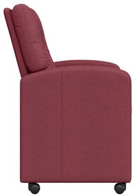 Kerekes Étkező Székek 2 pcs bordó 57 x 67 x 95 cm szövet