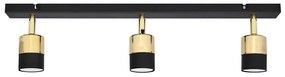 LED Spotlámpa TUBSSON 3xGU10/4,8W/230V fekete/arany
