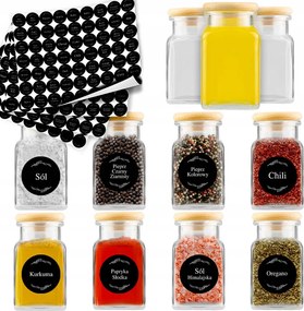 20X Fűszertartó tégely 150ML 252 matrica