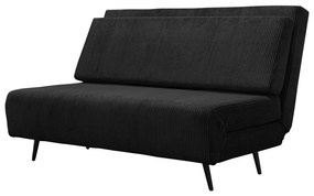 Antracitszürke kordbársony kinyitható kanapé 140 cm Mallory – Støraa