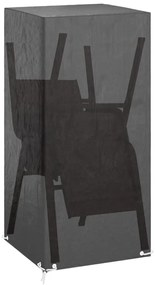 2 db polietilén kerti szék huzat 8 fűzőlyukkal 75 x 70 x 140 cm