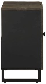Mosogatószekrény fekete 62x33x58 cm tömörfa mangófa