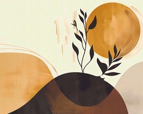 Poszter 76x60,5cm Arany Nap és Fekete Ág