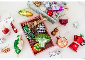 Üveg kézzel készített karácsonyfadísz készlet 4 db-os 9,5 cm Tequila – Sass &amp; Belle