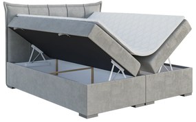 Franciaágy Boxspring 180 cm Mirage (világosszürke) (matraccal és tárolóhellyel). Akció -17%. 1043420
