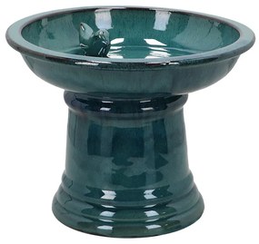 Kerámia madáritató és etető állvány, kék, 29 cm átmérőjű