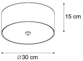 Rusztikus mennyezeti lámpa zöld 30 cm - Drum Jute