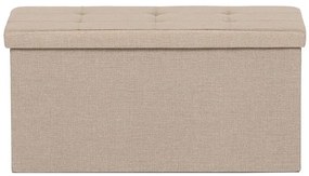 Tárolós Puff, Bézs Szövet. TAB-462 CRM2