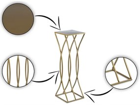 Virágállvány 75x23 cm arany színben