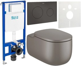 Set WC csésze Roca Beyond A3460B7660, beépíthető keret Roca Duplo A890070020, A801B8266B, A89018920M, A890063000