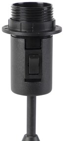 Asztali lámpa fekete zöld bársony búrával aranyozott 25 cm - Parte