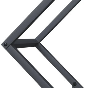 antracitszürke hidegen hengerelt acél tűzifatároló 60x25x60 cm