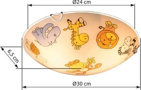 Globo 40607 - Gyerek mennyezeti lámpa KIDDY 2xE27ILLU/60W/230V