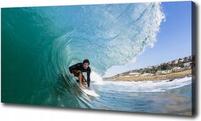 Vászonkép Szörfös a hullámon 100x70 cm