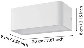 Fehér LED fali lámpa SANIA 4 – EGLO