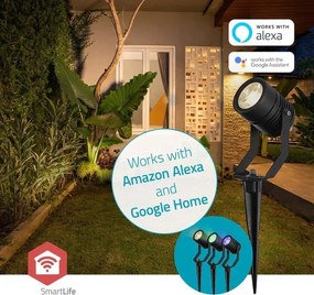 Nedis ZBLOS10RGBW3-SZETT 3x LED RGBW Dimmelhető kültéri lámpa LED/3W/230V IP65 Wi-Fi Tuya