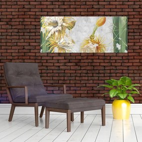 Kép - virágzó kaktuszok, vintage (120x50 cm)