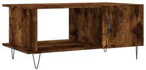 Füstös tölgy színű szerelt fa dohányzóasztal 90 x 50 x 40 cm