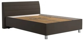 Kárpitozott ágy tárolóhellyel és matraccal DALMA 140x200 cm szürke/barna