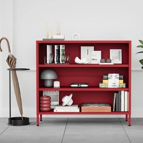 Alacsony polcos szekrény LUCA , 1000 x 900 x 350 mm, Modern: piros
