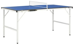 vidaXL kék pingpongasztal hálóval 152 x 76 x 66 cm